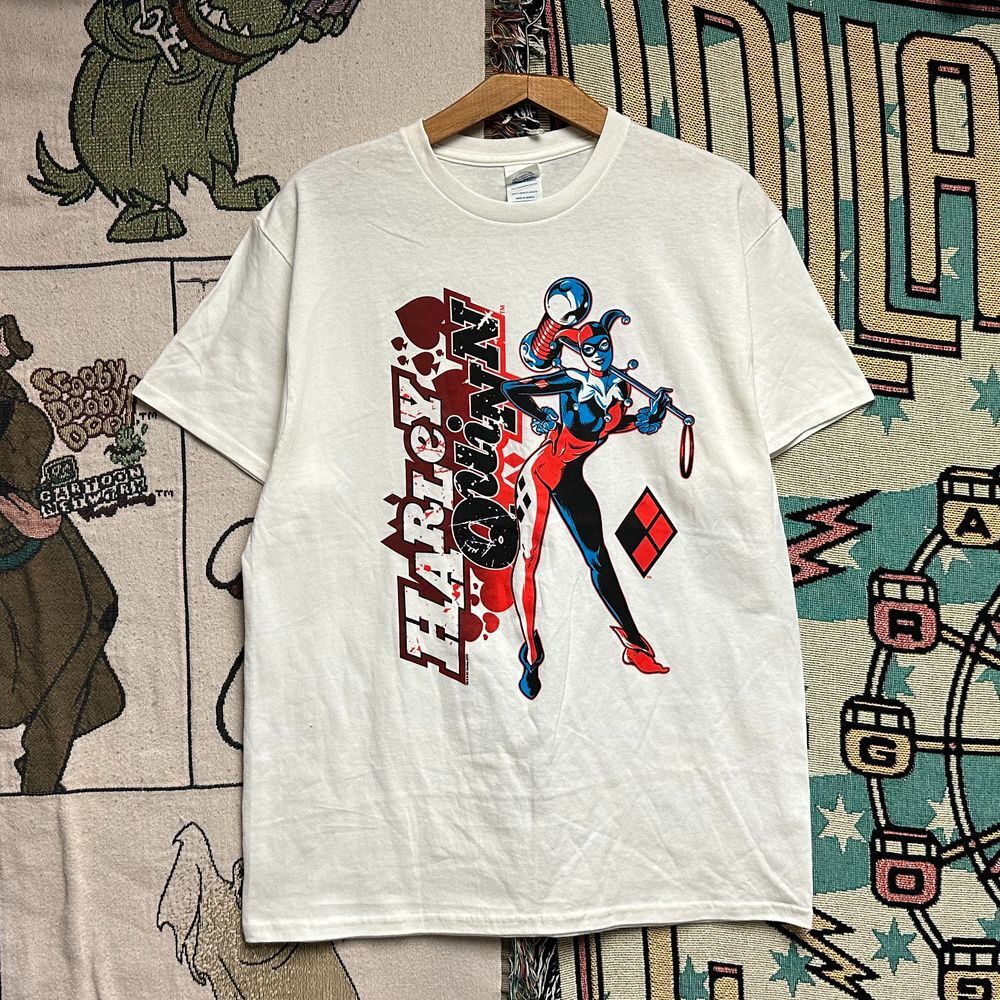 2000s Harley‎ Quinn DC Comics Big Print Shirt